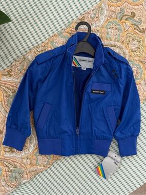 New Vintage Members Only Royal Blue Bomber Jacket 2T Toddler Boy